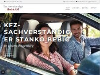 Website Screenshot Sachverständige Bebic UG KFZ-Sachverständiger Stanko Bebic