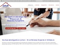 Website Screenshot Sachverständigenbüro Johan