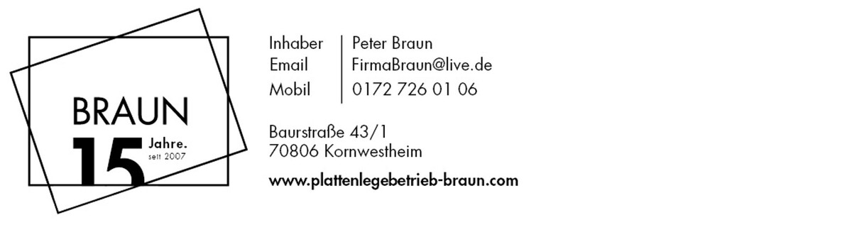 Plattenlegebetrieb Braun Logo