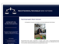 Rechtsanwaltskanzlei Maik Kotzian website screenshot