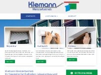Website Screenshot Klemann Meisterbetrieb Rolllade-Jalousienbau-Metall