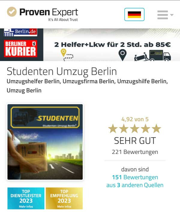 Bilder Studentische Umzugshelfer Berlin