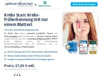 Website Screenshot Krebs-Scan | Krebsfrüherkennung mit nur einem Bluttest | optimal-versichert + HanseMerkur