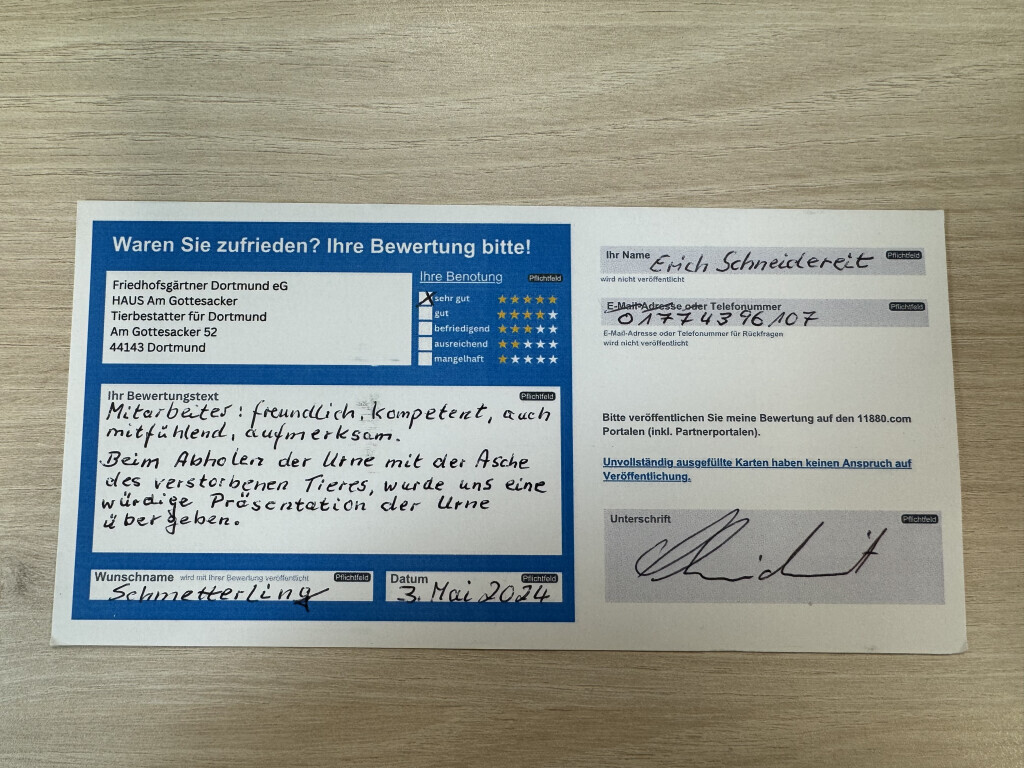 Bilder Tierbestatter für Dortmund