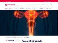 Website Screenshot Frauenheilkunde Johanniter-Krankenhaus Stendal
