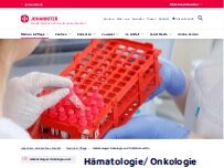 Website Screenshot Hämatologie, Onkologie und Palliativmedizin Johanniter-Krankenhaus Stendal