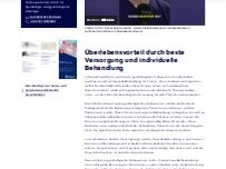 Website Screenshot Gynäkologisches Krebszentrum Bethesda Krankenhaus