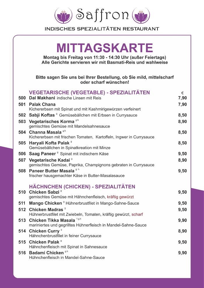 Bilder Saffron Indischen Spezialitäten Restaurant