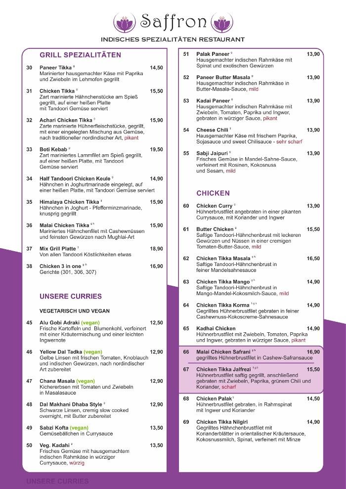 Bilder Saffron Indischen Spezialitäten Restaurant