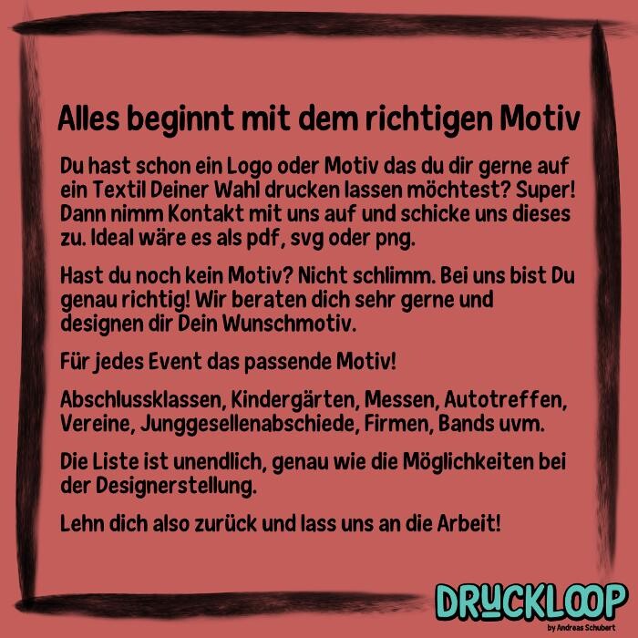 Bilder DruckLoop Textilveredelung