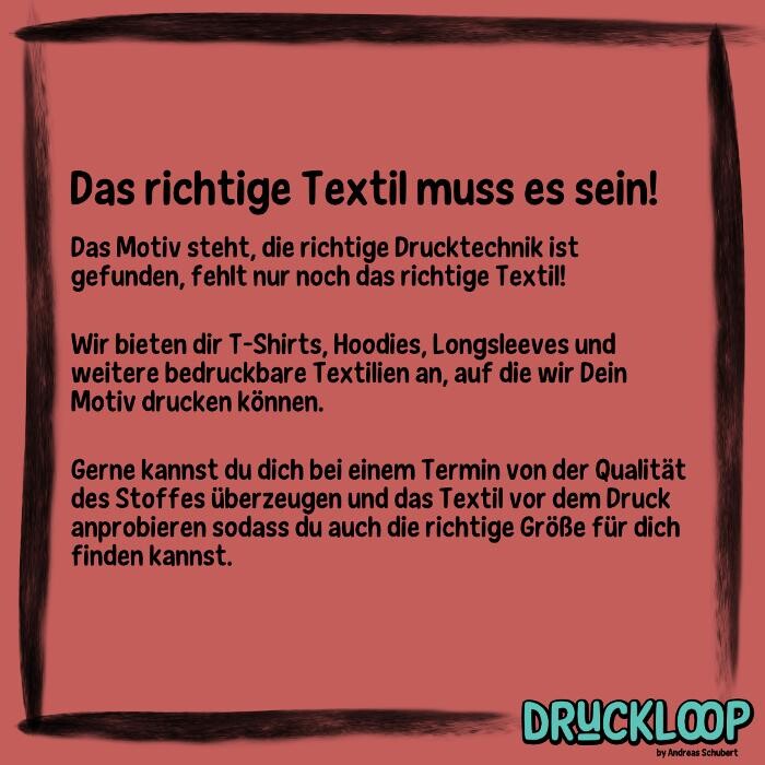 Bilder DruckLoop Textilveredelung