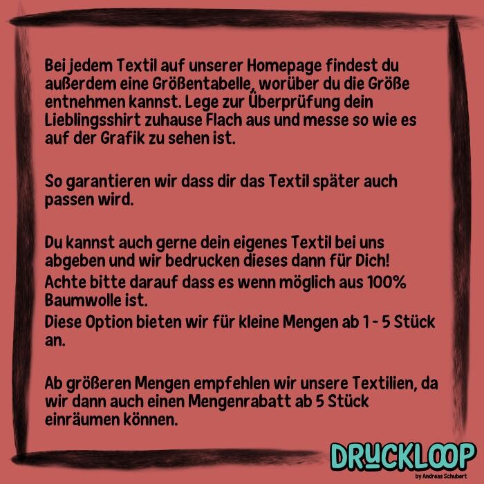 Bilder DruckLoop Textilveredelung