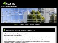 Website Screenshot 4clean life - Glas und Gebäudereinigung
