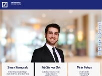 Website Screenshot Sinan Yumusak, Teamleiter und Selbstständiger Finanzberater für die Deutsche Bank