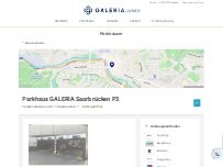 Website Screenshot Parkhaus GALERIA Saarbrücken P3