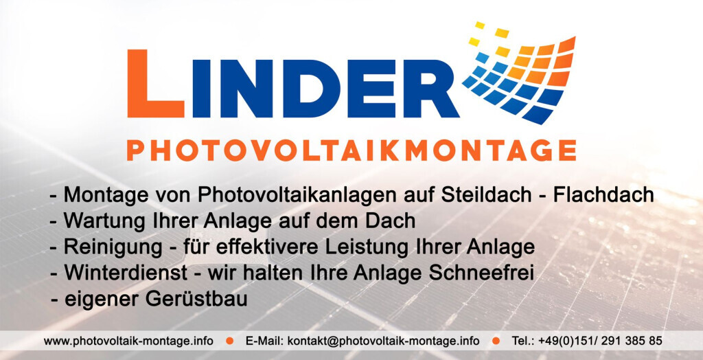 Bilder Linder Photovoltaikmontage