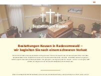 Website Screenshot Bestattungen Keusen Inh. Claudia Krause