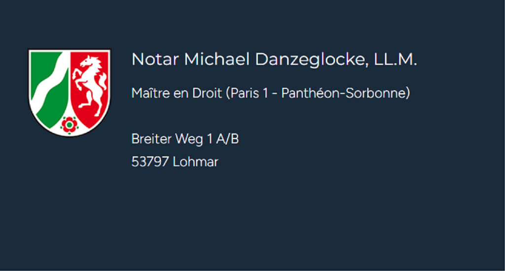Bilder Notar Michael Danzeglocke