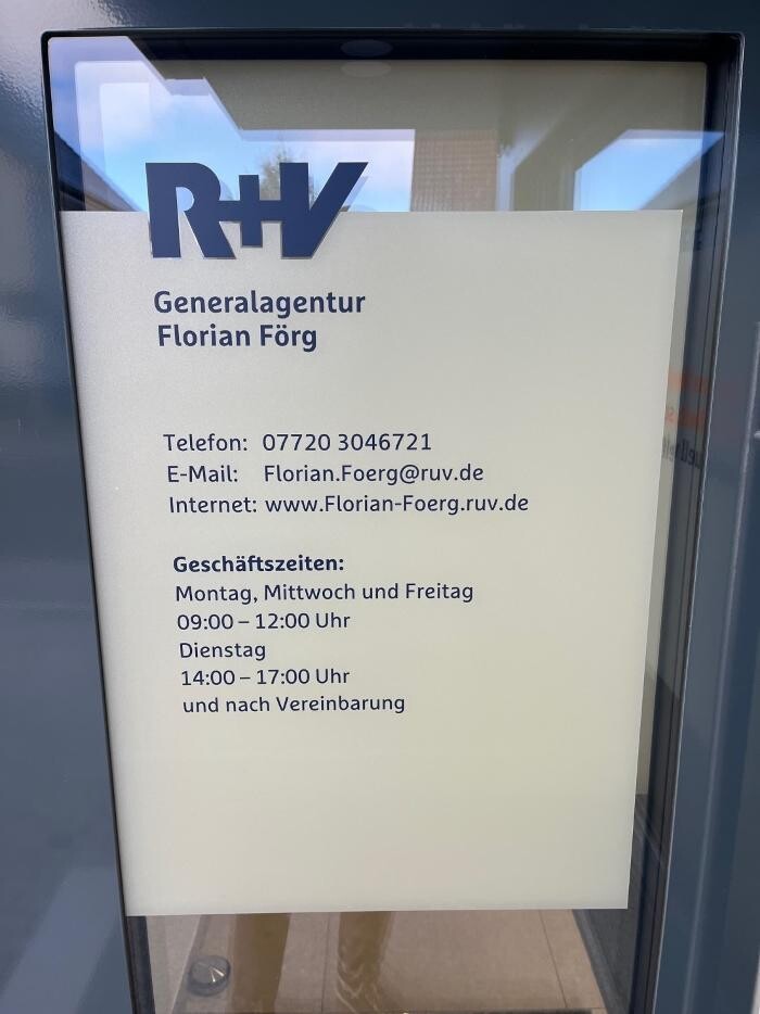 Bilder R+V Versicherung Dauchingen - Generalagentur Florian Förg