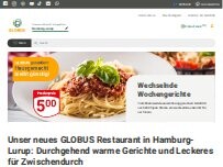Website Screenshot GLOBUS Restaurant Hamburg-Lurup
