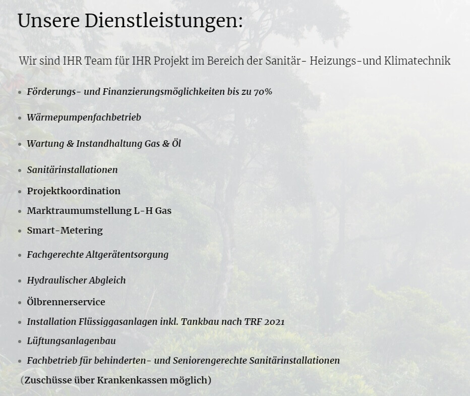 Bilder GREENTREE HEIZTECHNIK