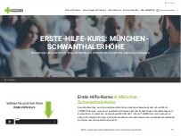 Website Screenshot PRIMEROS Erste Hilfe Kurs Frankfurt am Main Hauptbahnhof