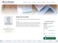 Website Screenshot Kadir Demirbilek, Selbstständiger Finanzberater für die Deutsche Bank