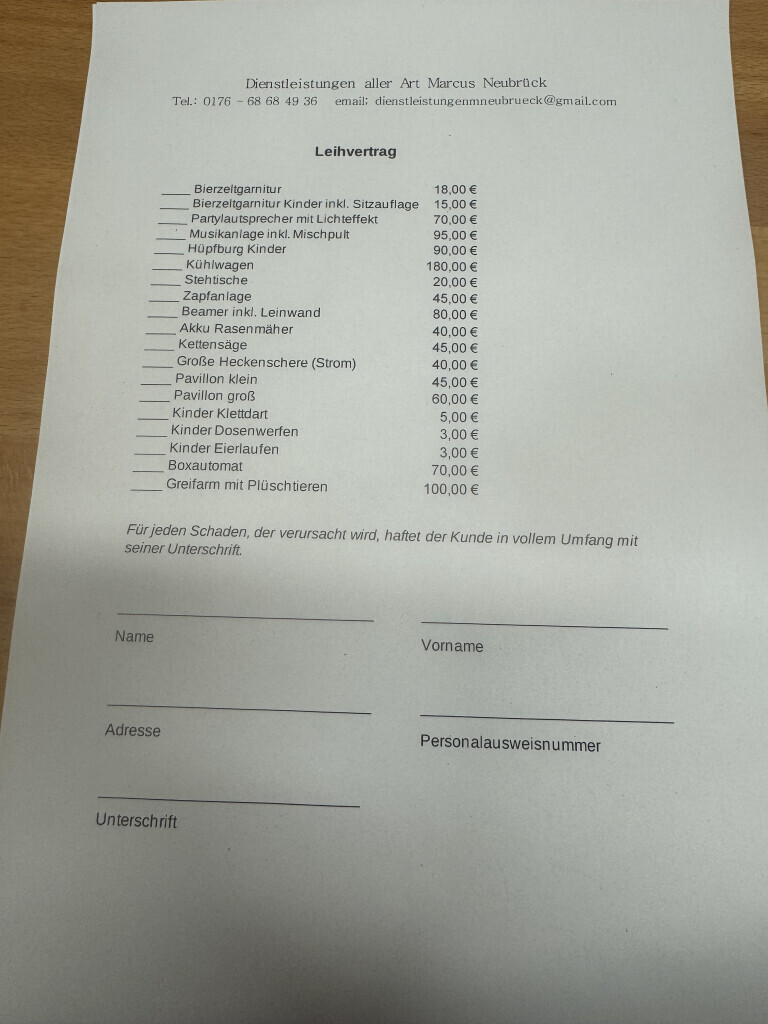 Bilder Dienstleistungen aller Art Marcus Neubrück