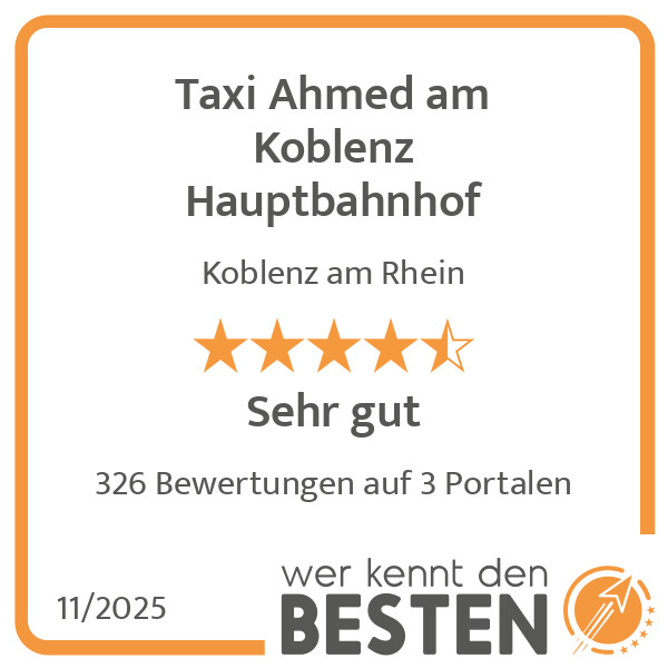 Bilder Taxi Ahmed am Koblenz Hauptbahnhof