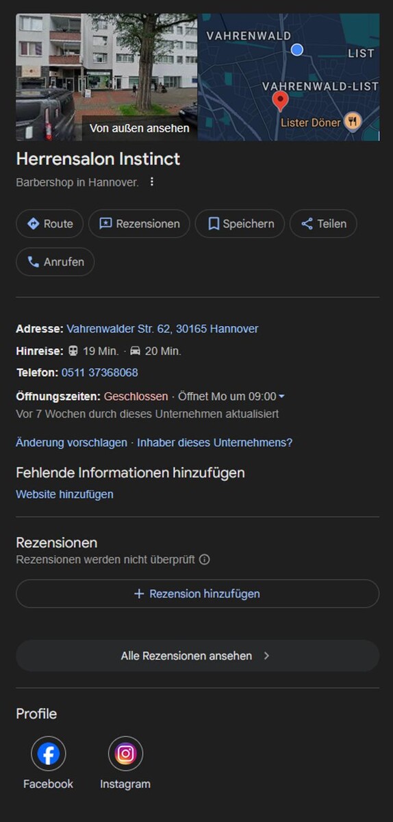 Bilder Herrensalon Instinct