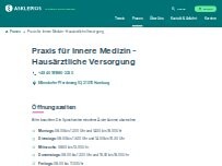 Website Screenshot Asklepios MVZ Harburg - Praxis für Innere Medizin - Hausärztliche Versorgung (Dr. med. Winfried Beckmann)