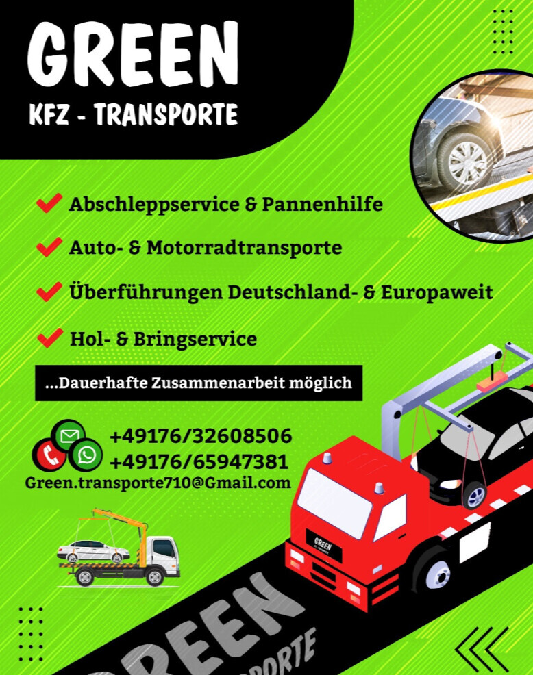 Green Kfz-Transporte Kleinunternehmen Logo