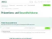 Website Screenshot AOK-Gesundheitszentrum Esslingen