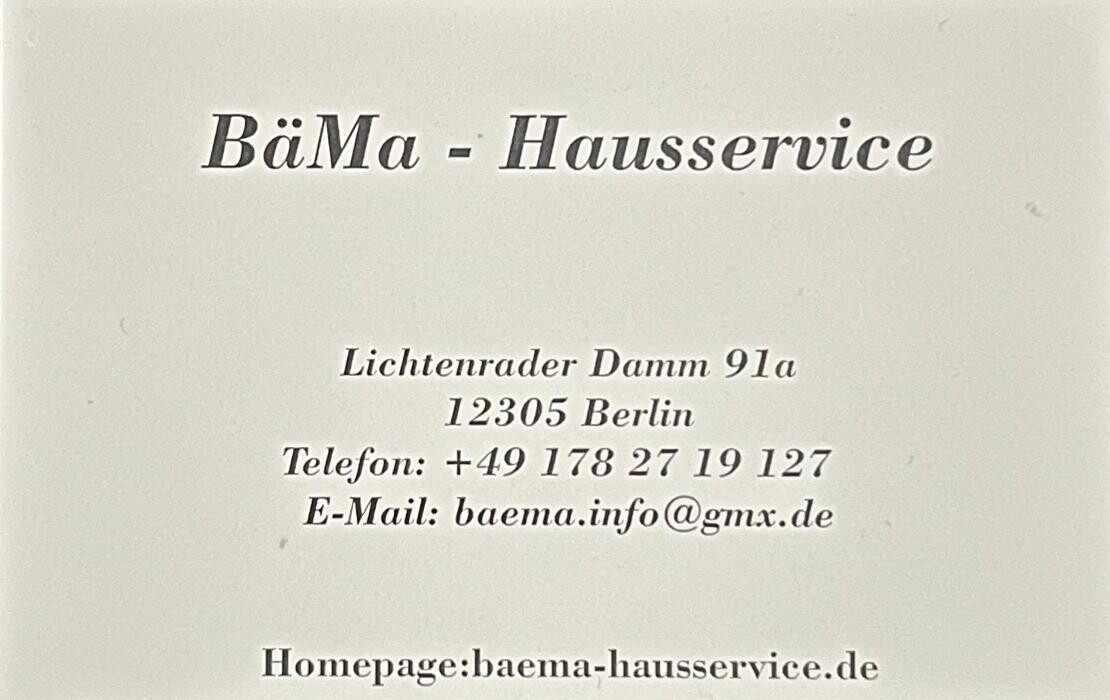 Bilder BäMa-Hausservice
