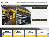 Website Screenshot CLASSIC Waschpark Bielefeld