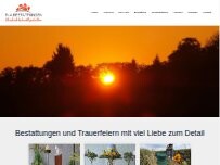 Website Screenshot Bestattungsunternehmen P+A Innenausbau GmbH