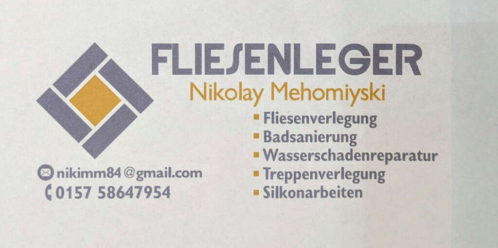 Fliesenleger Nikolay Mehomiyski Logo