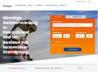 Website Screenshot Budget Autovermietung - Meiningen