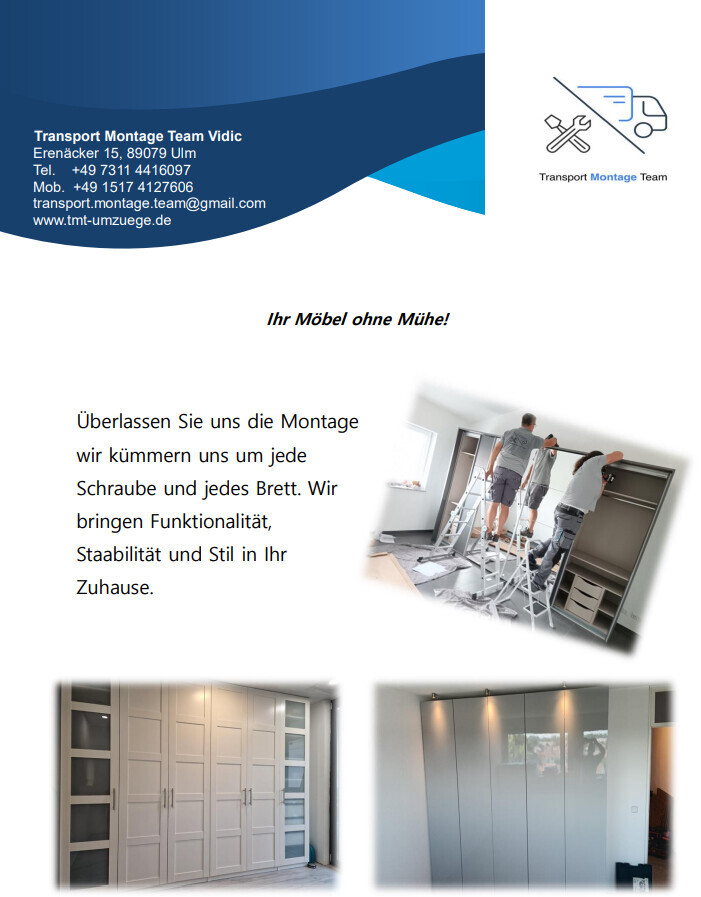 Bilder Transport-Montage-Team