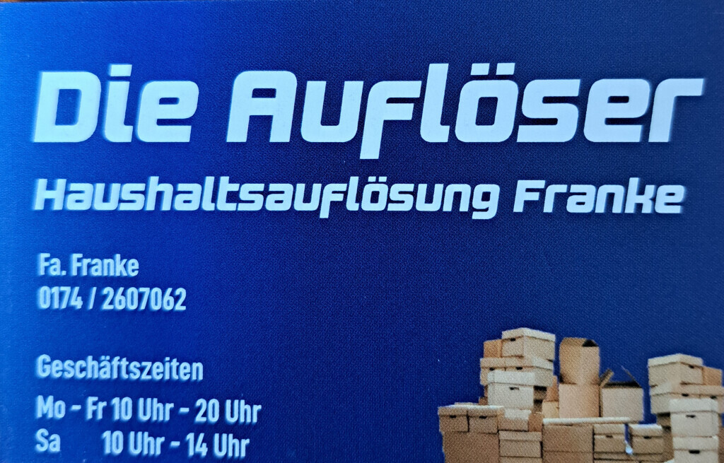 Die Auflöser Haushaltsaufloesung Franke (R) Logo