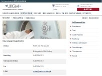 Website Screenshot Klinik für Nuklearmedizin | Universitätsklinikum Marburg (UKGM)