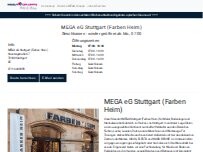 Website Screenshot MEGA eG Stuttgart (Farben Heim)