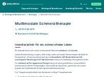 Website Screenshot Asklepios Stadtklinik Bad Wildungen - Multimodale Schmerztherapie