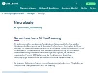 Website Screenshot Asklepios Klinik Wandsbek - Neurologie