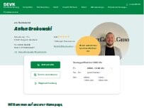 Website Screenshot DEVK Versicherungen: Anton Brakowski (Berater*in ausgeschieden)