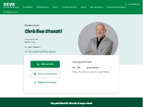 Website Screenshot DEVK Versicherung: Christian Stanzel (Berater*in ausgeschieden)