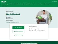 Website Screenshot DEVK Versicherung: Maximilian Dort (Berater*in ausgeschieden)