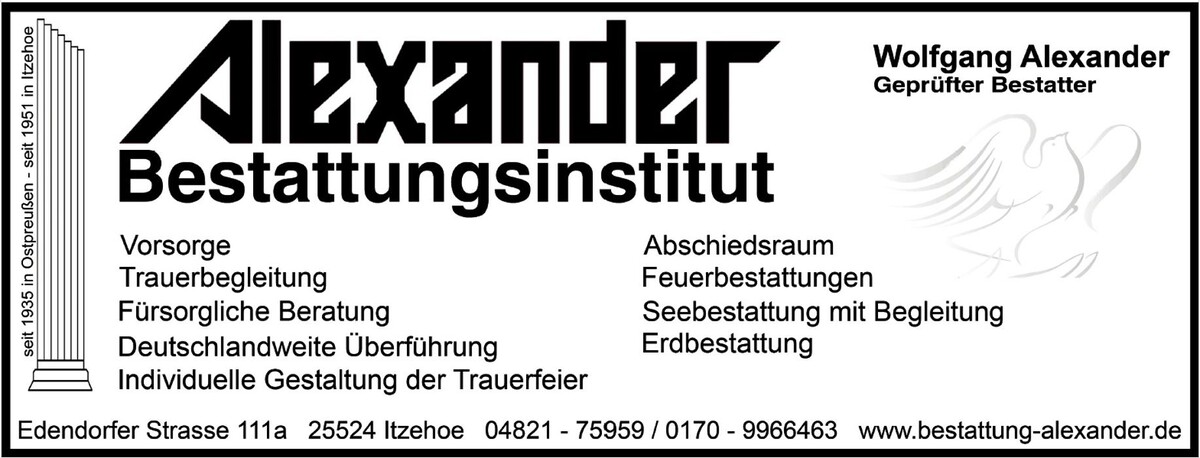 Tischlerei & Bestattungen Alexander Inh. Wolfgang Alexander Logo