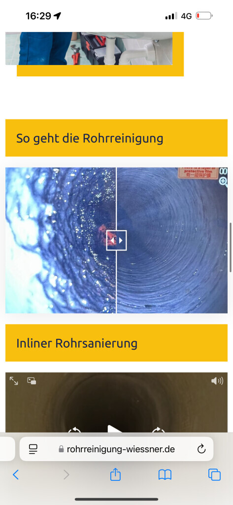 Bilder Kanal und Rohrreinigung Wiessner