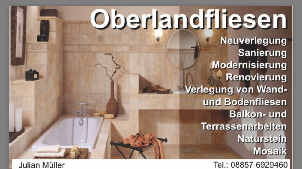 Bilder Oberlandfliesen Fliesenleger